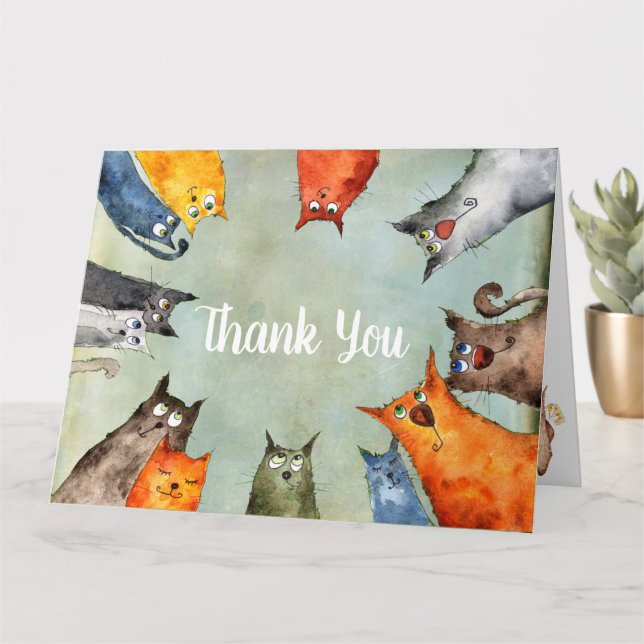 Alley Cat Thank You Card (Small Plant)