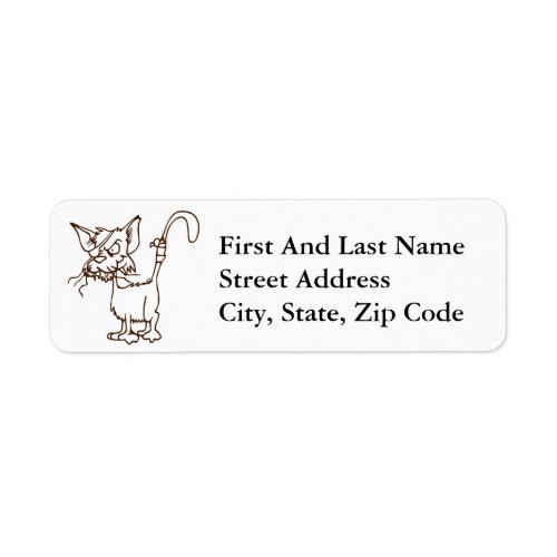 Alley Cat Tough Kitty Cool Funny Tom Cartoon Label