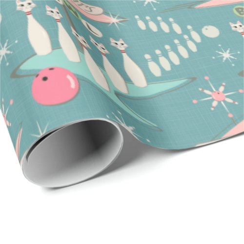 Alley Cats Bowl Wrapping Paper