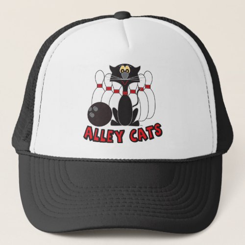 Alley Cats Bowling  Pin  Humor Trucker Hat