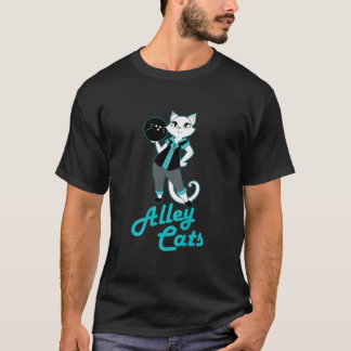 Alley Cats Bowling Team Ladies Backside Print T-Shirt