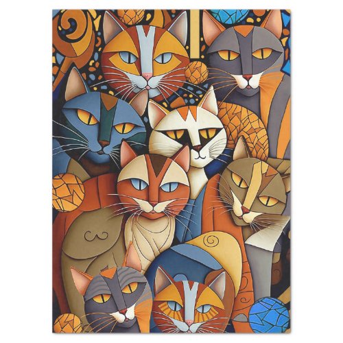 Alley Cats Decoupage Tissue Paper