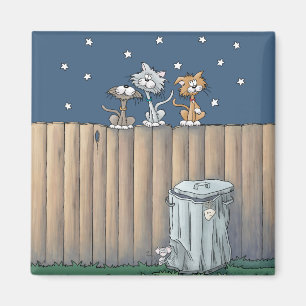 Alley Cats on a fence Magnet