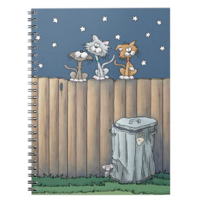 Alley Cats on a fence  Notebook