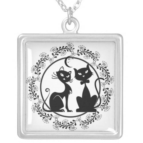 Alley Cats  Silver Plated Necklace