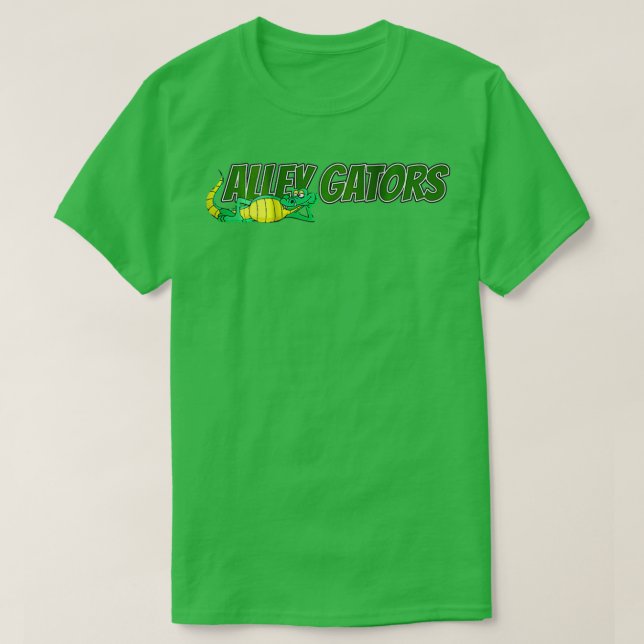 Alley Gators Team Bowling Back Print T T-Shirt (Design Front)