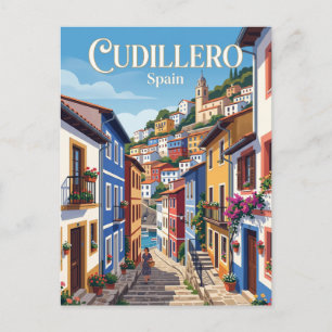 Alley in Cudillero Spain Postcard