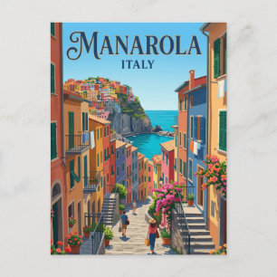 Alley in Manarola Italy Postcard