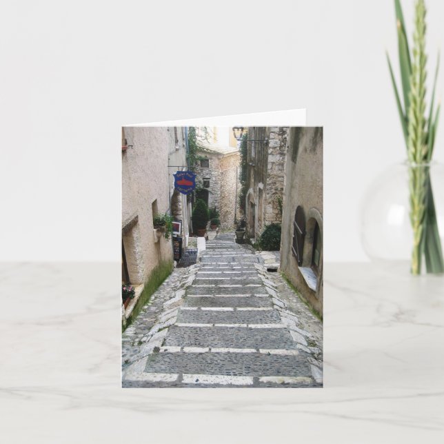 Alley in St Paul, France Card (Front)