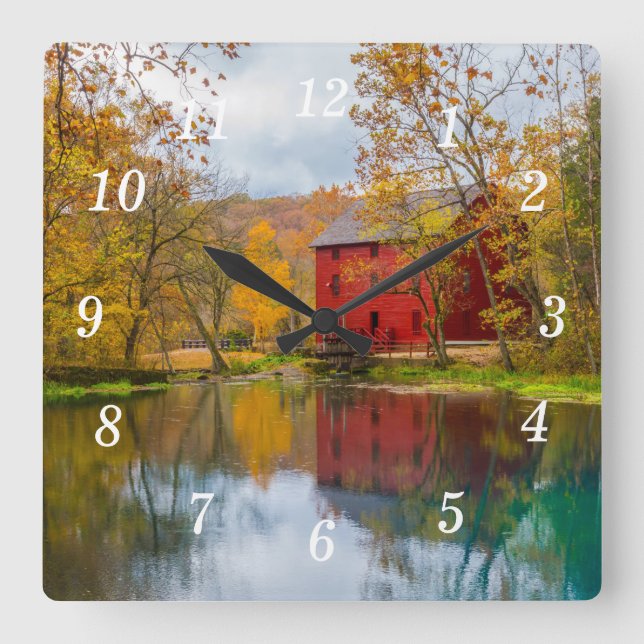 Alley Mill And Spring Wall Clock (Front)