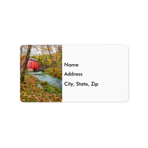 Alley Mill In Autumn Address Labels