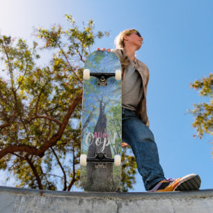 Alley Oop autumn sky and leaves  Skateboard