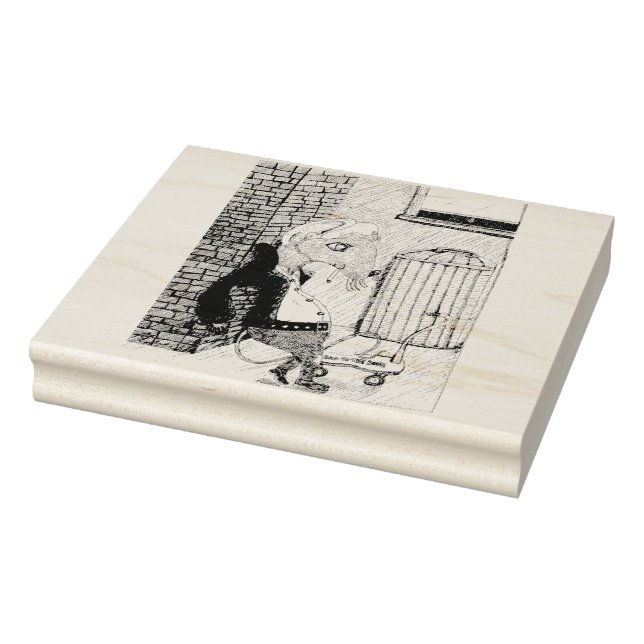 Alleyway Rat 🐀  Rubber Stamp (Stamp)