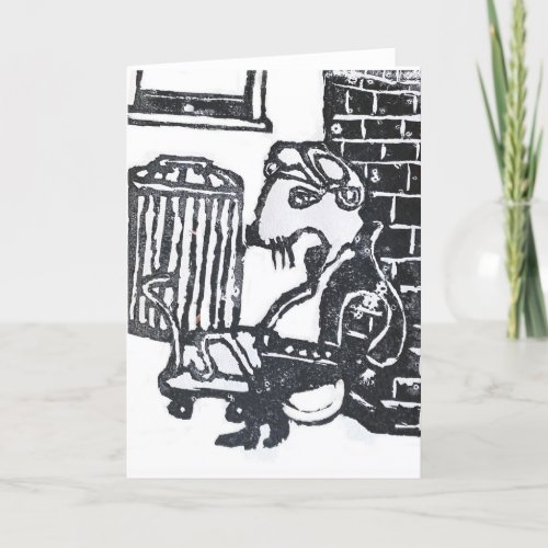 Alleyway Rat   Thank You Card