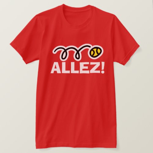 Allez Cool tennis sport t shirt in red color