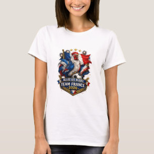 Allez Les Bleus Team France 2026 Rooster Soccer T-Shirt