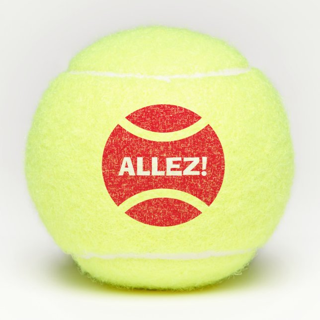 Allez! Personalized tennis balls gift idea (Front)
