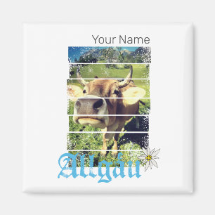 Allgäu Alps Vintage Cow Bavaria Germany Souvenir Magnet