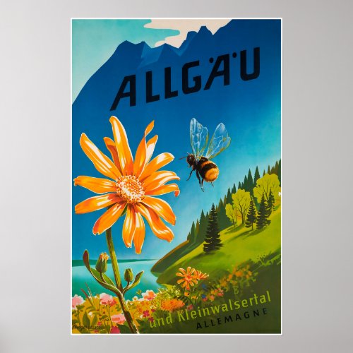 Allgau Bavaria Germany Travel Poster
