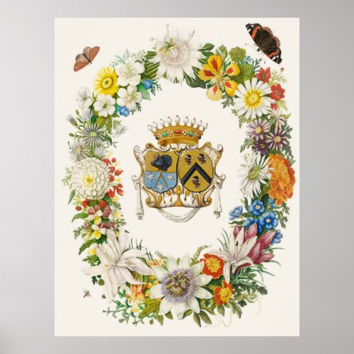 Alliance Coat of Arms of Cornelis Calkoen and Mari Poster