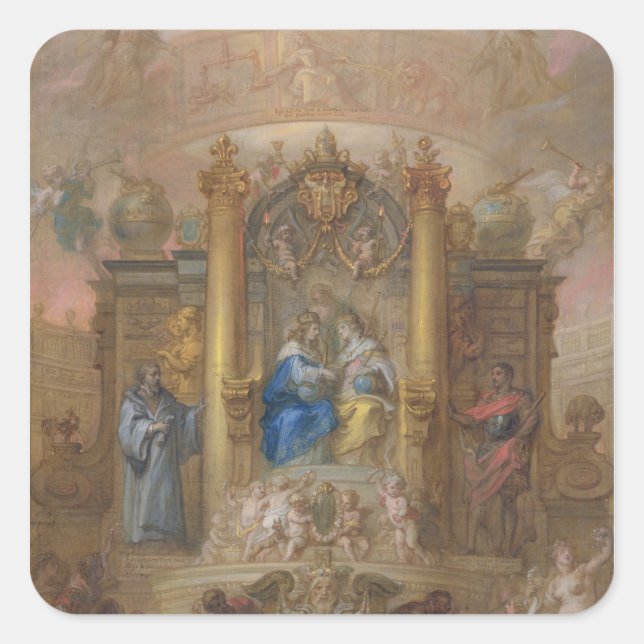 Alliance of France and Spain Square Sticker (Front)