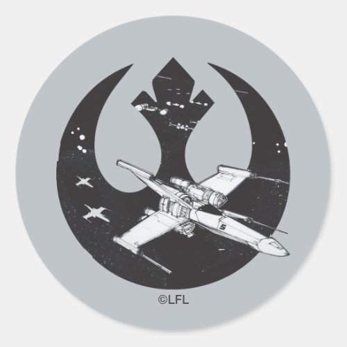 Alliance Starbird  X_Wing  Y_Wing Concept Art Classic Round Sticker