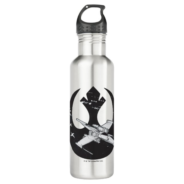 Alliance Starbird | X-Wing & Y-Wing Concept Art Stainless Steel Water Bottle (Front)