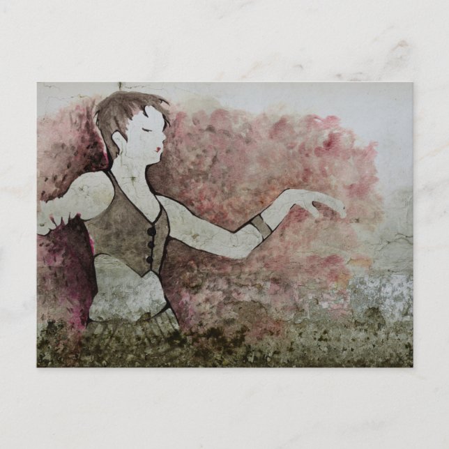 Allie Cat Grunge Tribal Belly Dancer Postcard (Front)