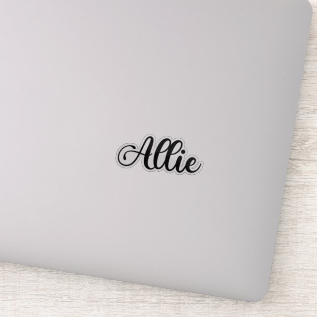 Allie Name - Handwritten Calligraphy Sticker (Detail)