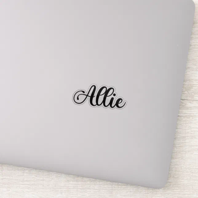 Allie Name - Handwritten Calligraphy Sticker | Zazzle
