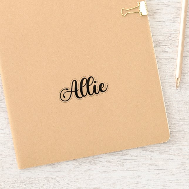 Allie Name - Handwritten Calligraphy Sticker | Zazzle