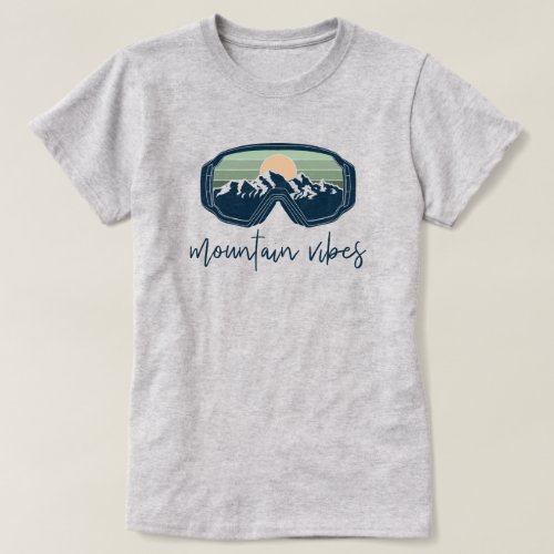 ALLIE Sage Mountain Vibes Ski Bachelorette Group T T_Shirt