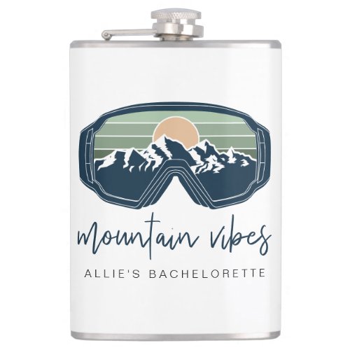 ALLIE Ski Snowboarding Goggle Mountain Vibes Flask