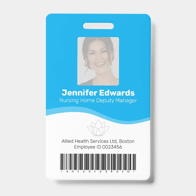 Allied health essential workers identification ID Badge (Front)