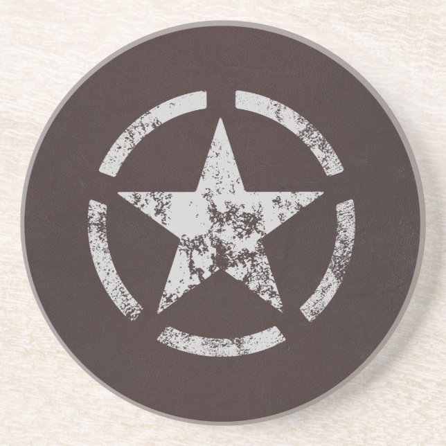Allied US White Star Vintage Sandstone Coaster (Front)