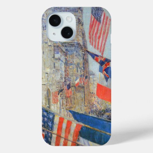 Allies Day May 1917 by Childe Hassam Vintage Art iPhone 15 Case