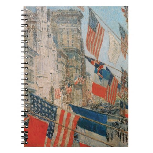 Allies Day May 1917 by Childe Hassam Vintage Art Notebook