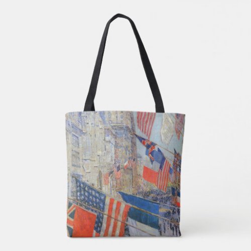 Allies Day May 1917 by Childe Hassam Vintage Art Tote Bag