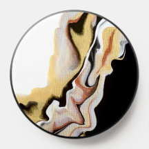 Alligare Abstract Gold Black White Fluid Art