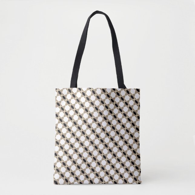 Alligare Golden Abstract Acrylic Fluid Art Tote Bag (Front)