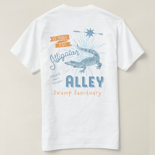 Alligator Alley Gator Wrestler Vintage Typography T_Shirt