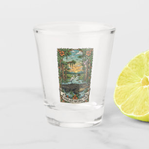 Alligator and Airboat Everglades National Park Shot Glass