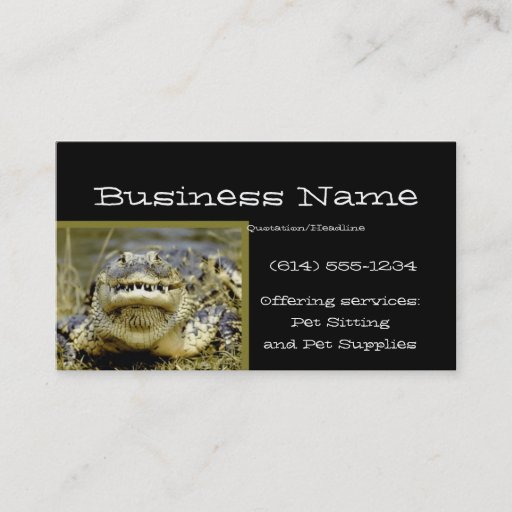 Customizable Alligator Animal Business Card