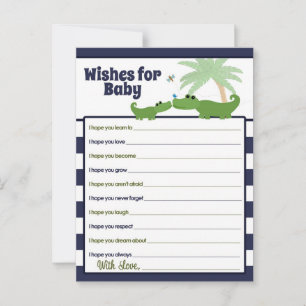 Alligator Baby Mommy Wishes for Baby Advice Cards