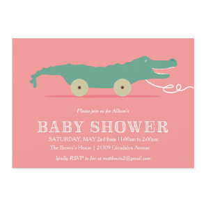 Alligator Baby Shower Invitation