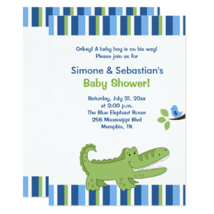 Alligator Baby Shower Invitations | Zazzle Alligator Baby Shower Invitations | Zazzle