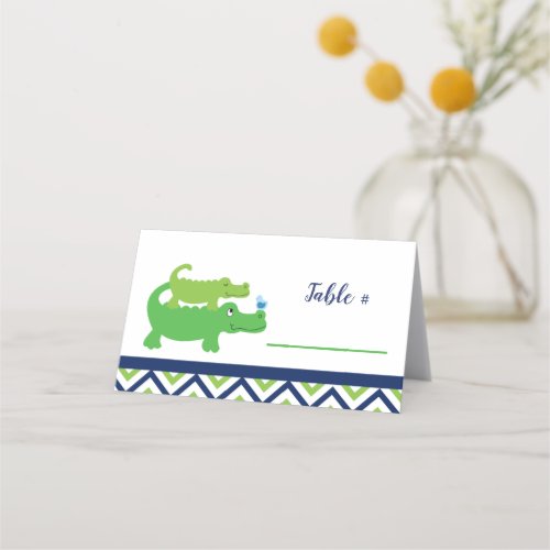 Alligator Baby Shower or Birthday Place Cards