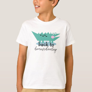 Alligator Back to Homeschooling First Day  T-Shirt