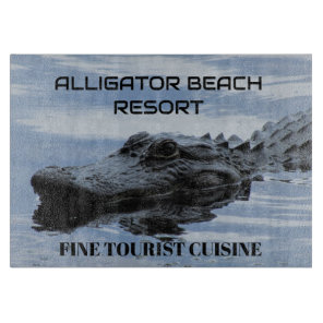 Alligator Beach Resort Glass  Cutting Board