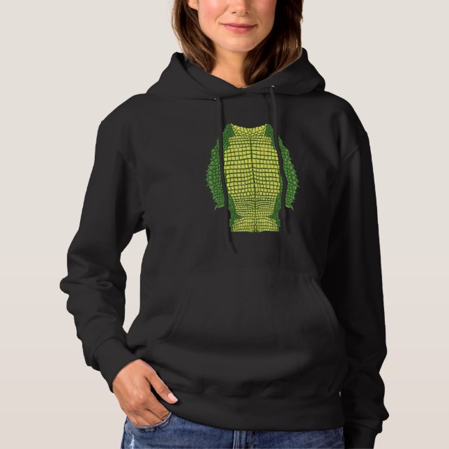 Alligator Belly Crocodile Halloween Costume Hoodie (Front)
